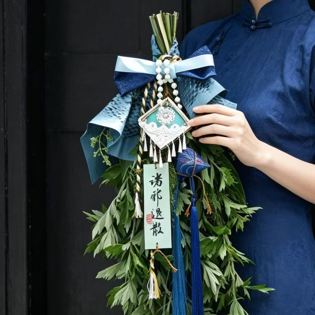 【端午安康】艾草门挂 款式04