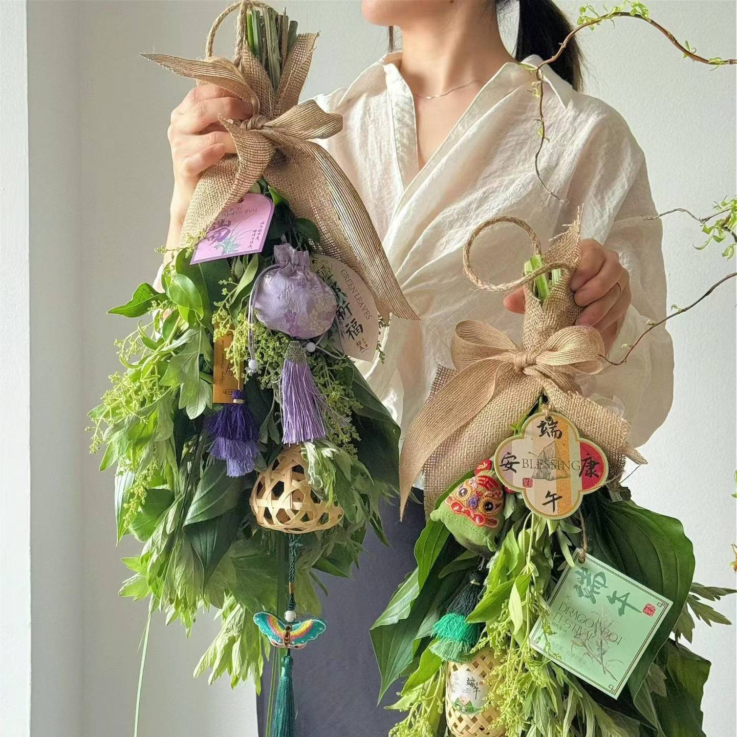【端午安康】艾草门挂 款式05